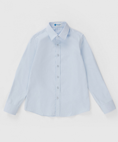 Сорочка из фактурного текстиля в ромбик голубая Button Blue