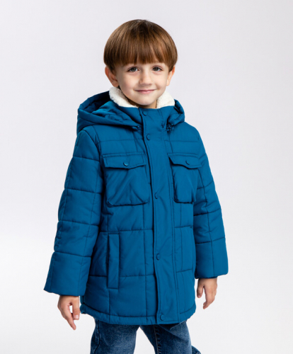 3040 р.  3800 р.  Куртка с капюшоном синяя Button Blue