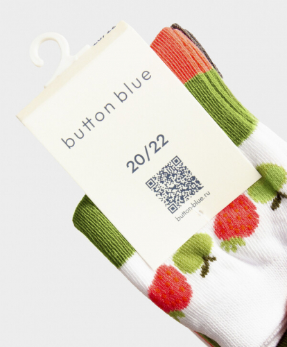240 р.  300 р.  Носки средней длины 2 пары для девочки Button Blue