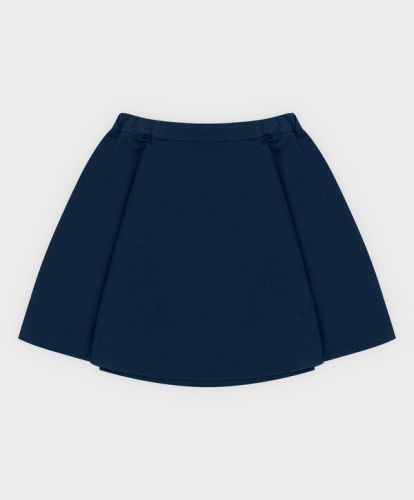 Юбка-колокол из плотного трикотажа синяя Button Blue