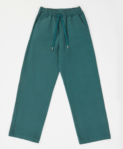 1760 р.  2200 р.  Брюки прямые Straight fit с поясом на резинке зеленые детские Button Blue