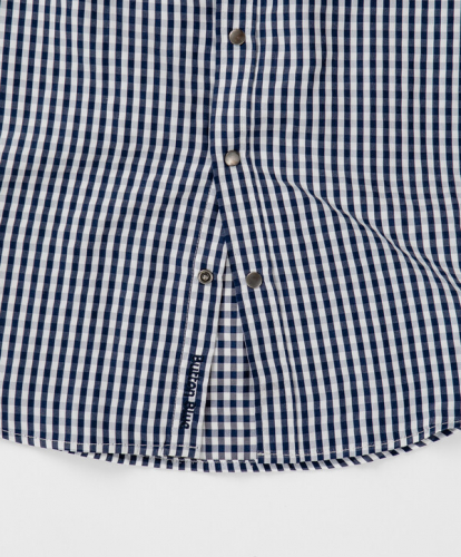 Сорочка с длинным рукавом в клетку синяя Button Blue
