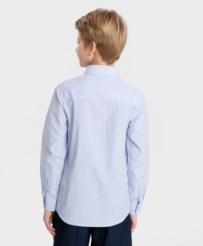 Сорочка с синей планкой голубая Button Blue