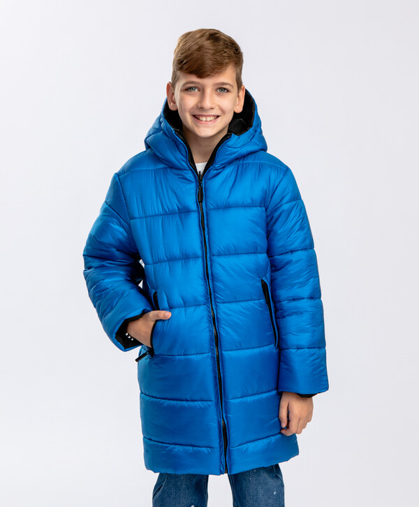 3920 р. 4900 р. Полупальто двустороннее зимнее на молнии Button Blue