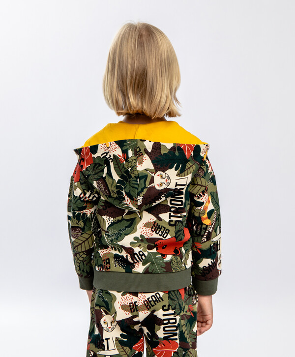 1320 р.  1650 р.  Толстовка на молнии с капюшоном мультицвет Button Blue