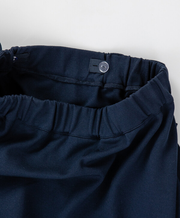 Юбка с накладными карманами трапецевидная синяя Button Blue