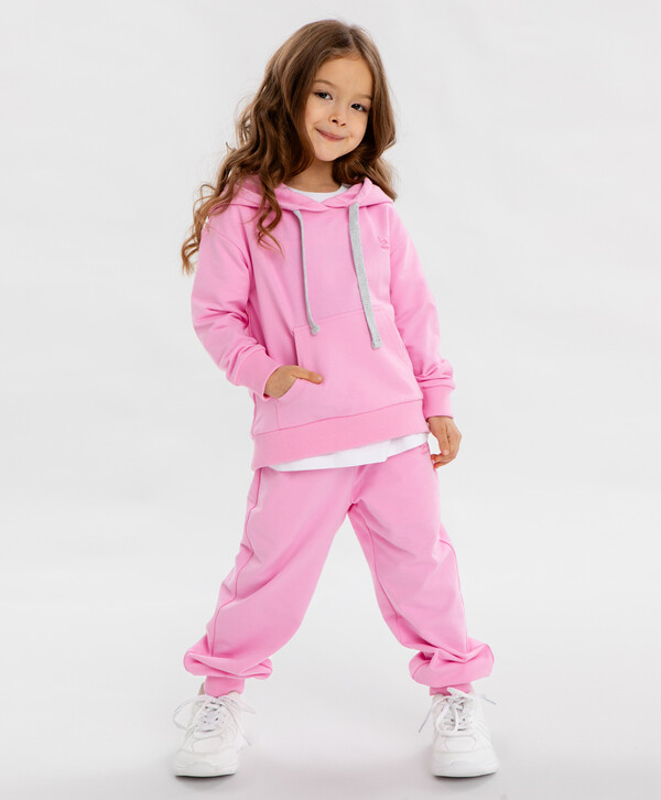 858 р. 1319 р. Худи оверсайз с капюшоном розовое для девочки Button Blue