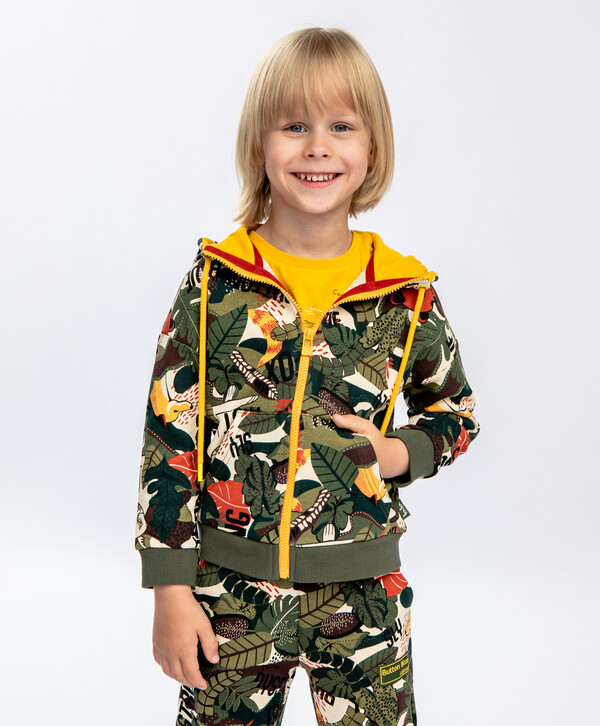 1320 р.  1650 р.  Толстовка на молнии с капюшоном мультицвет Button Blue