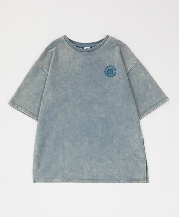 770 р. 1100 р. Футболка объемная с эффектом варки синяя для девочки Button Blue