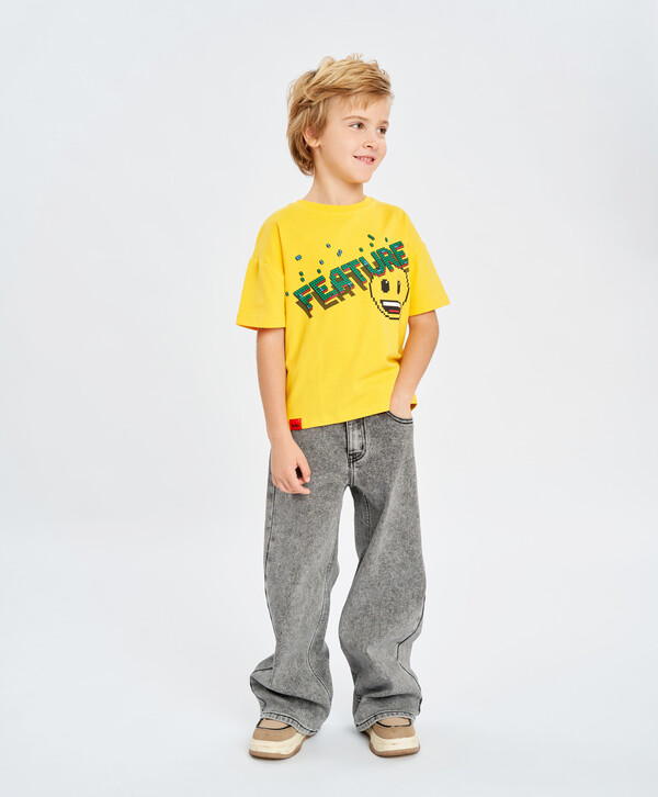 430 р. 860 р. Футболка с принтом желтая Button Blue