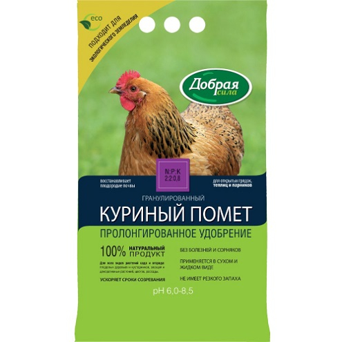 Уд. Добрая Сила Куриный помет грануллир. 2 кг / 10шт АО Гарден
