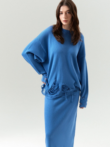 Джемпер oversize с разрезами ,
100% хлопок ,