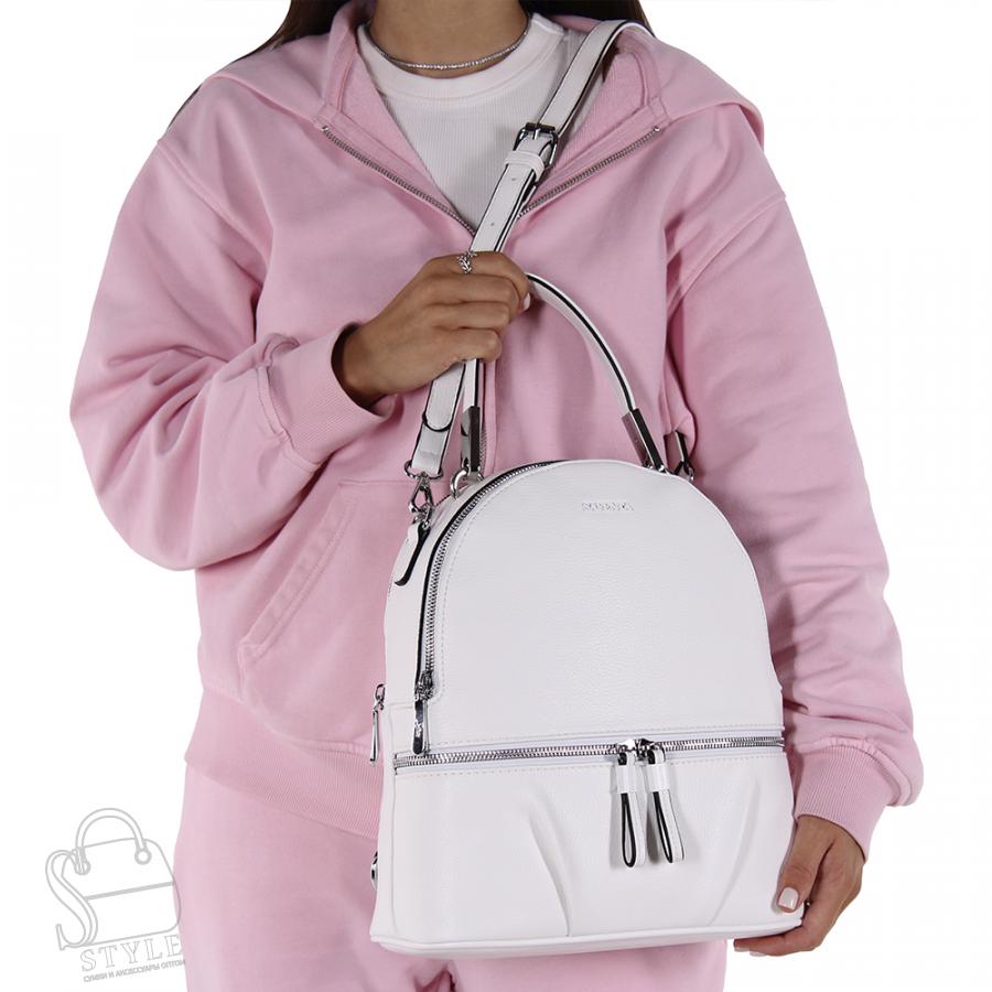 Рюкзак женский 69135 white Velina Fabbiano-Safenta