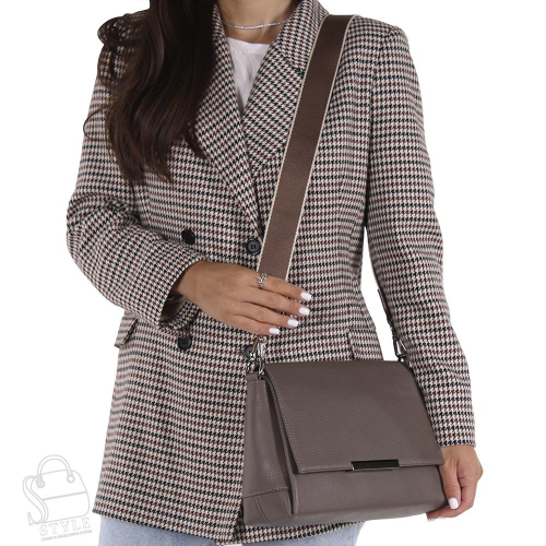 Сумка женская кожаная 6051VG gray Vitelli Grassi