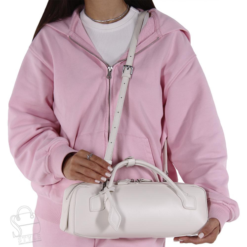 Сумка женская кожаная 999015PE white  Polina&Eiterou