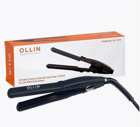 Ollin МИНИ Щипцы-гофре для укладки волос OL-9119 мелкий ша