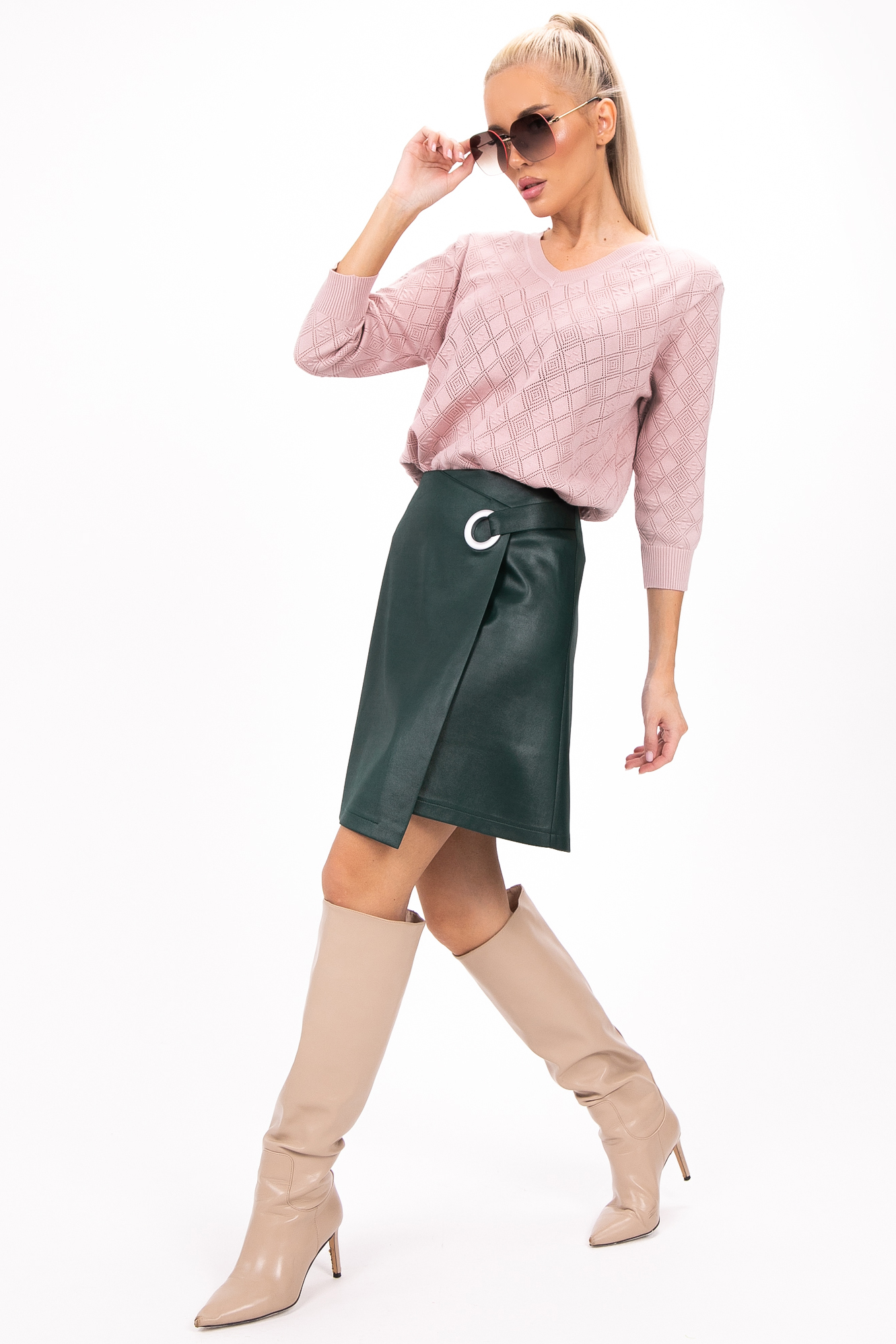 СТ. ЦЕНА 800 руб//Юбка Лаура (изумрудный)