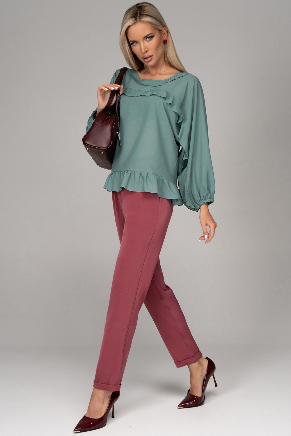 СТ. ЦЕНА 1160 руб//Брюки Саббиани (пыльная роза)