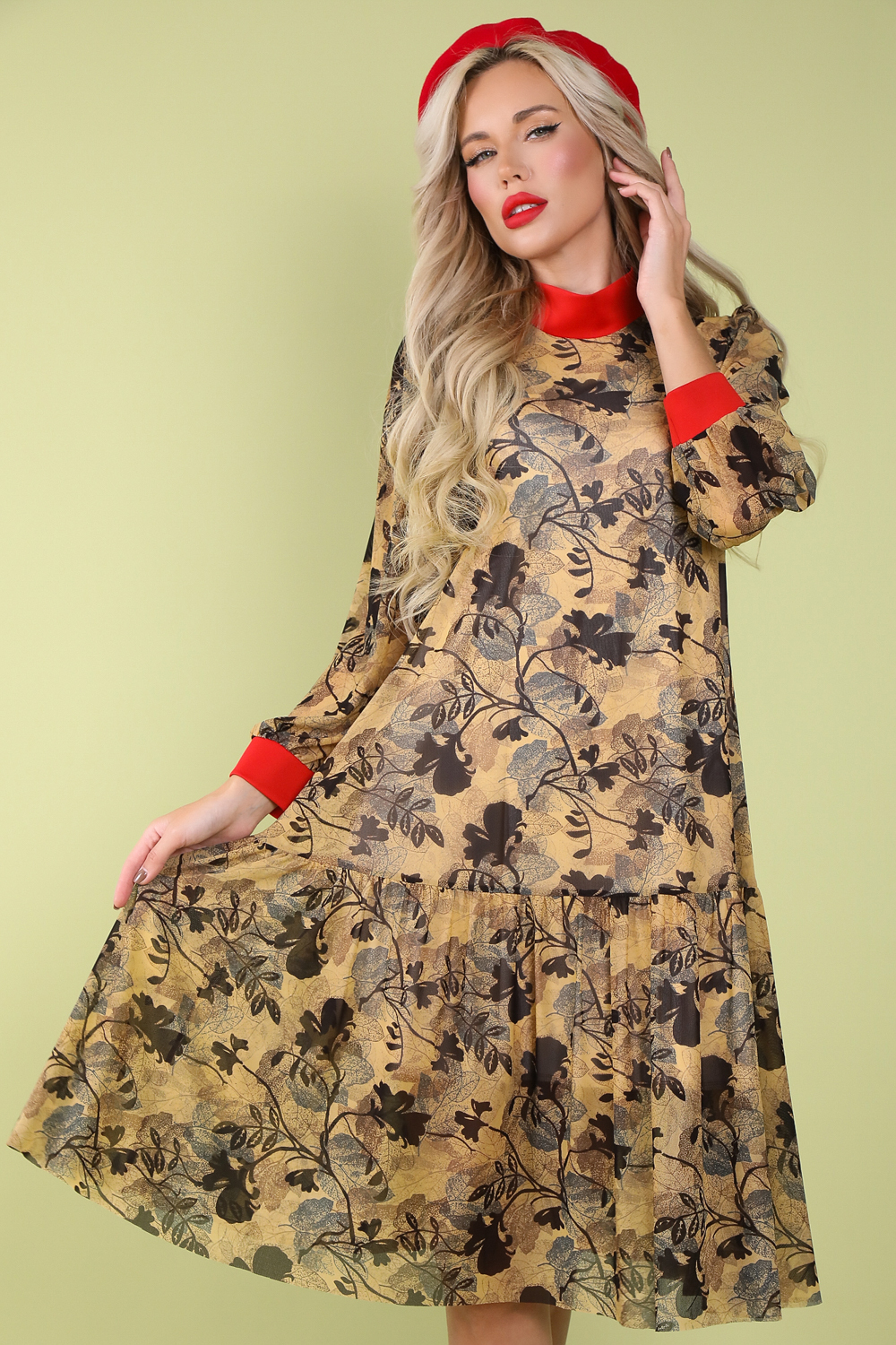 СТ. ЦЕНА 1610 руб//Платье Бон Вояж (карамель)