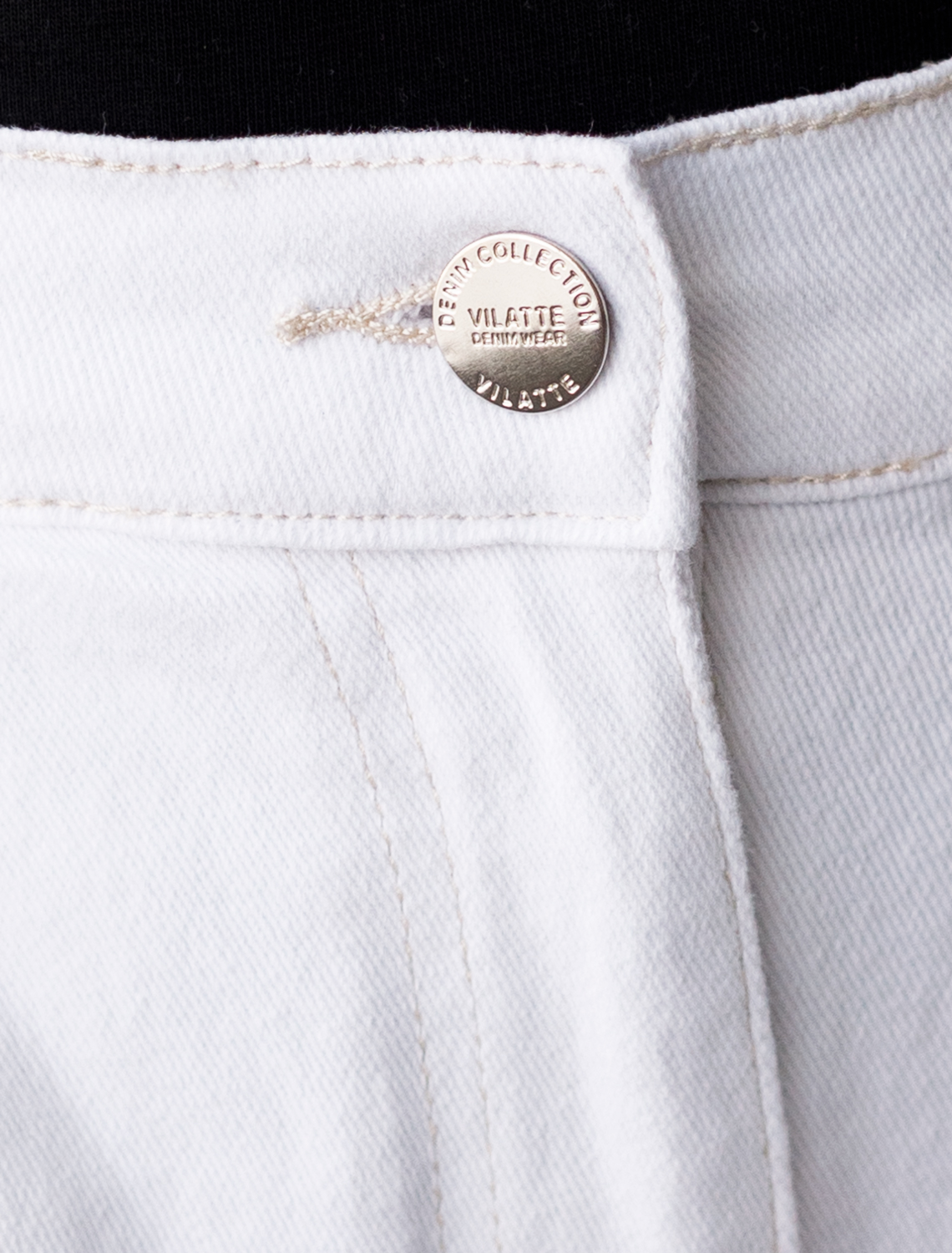 Джинсы из эластичного денима с резинкой на поясе D54.094 белый