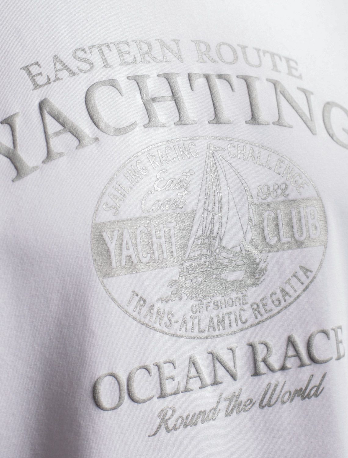 Футболка из премиального хлопка с авторским принтом U49.045 белый_yachting