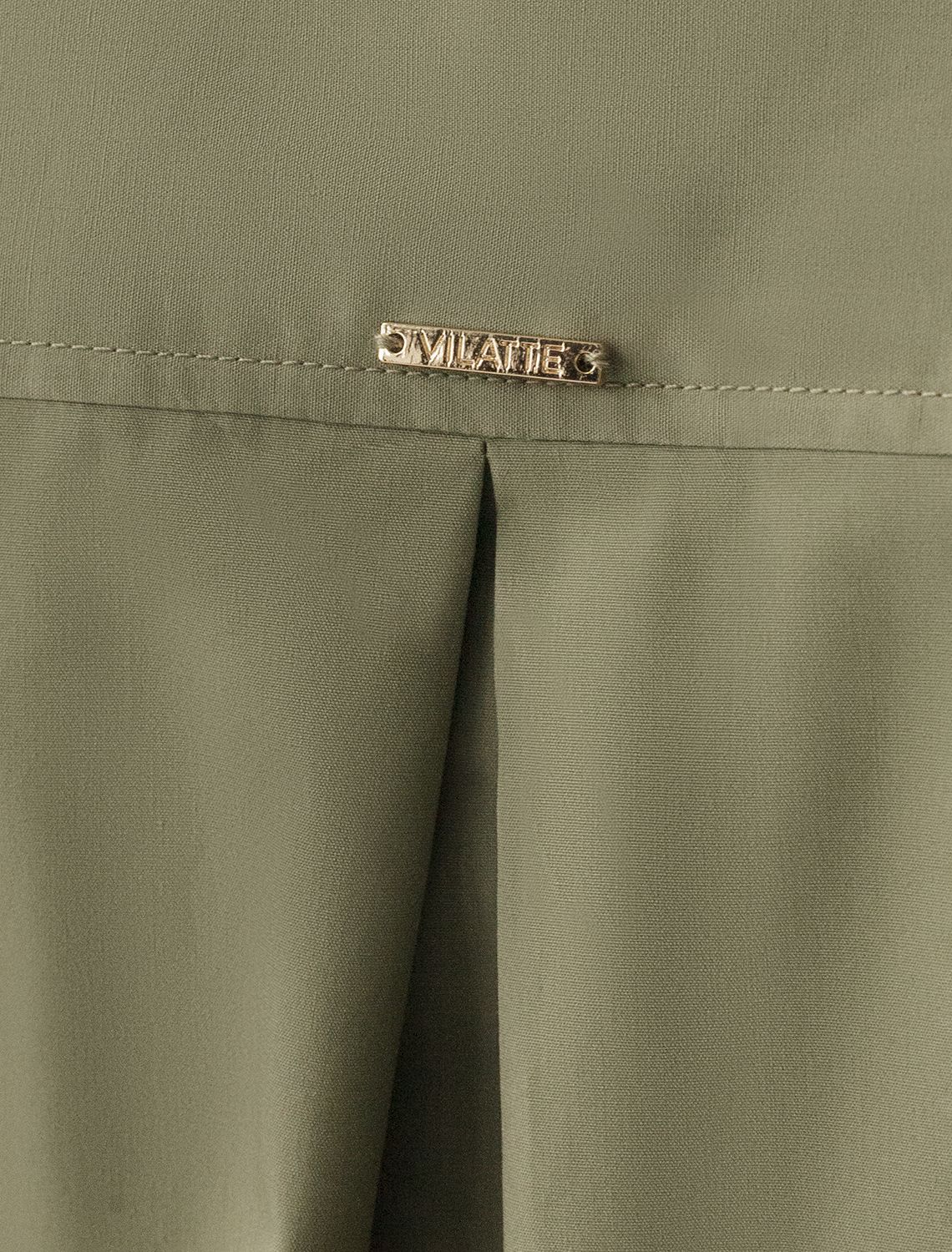 Блузка из легкого хлопкового поплина D29.264 светло-оливковый