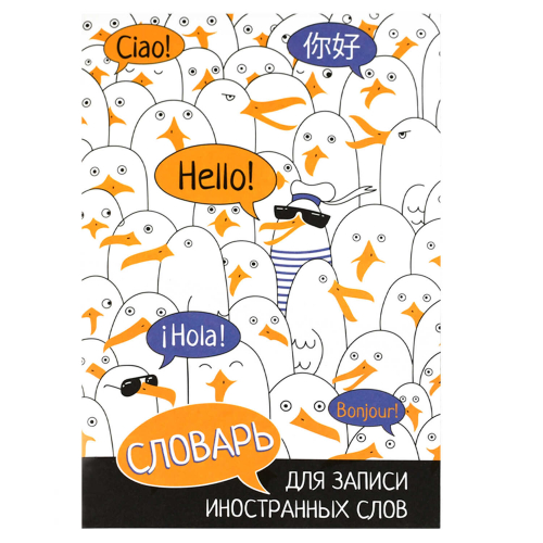Тетрадь для записи иностранных слов, А5, 24 л, мягкий переплёт (2 скобы)