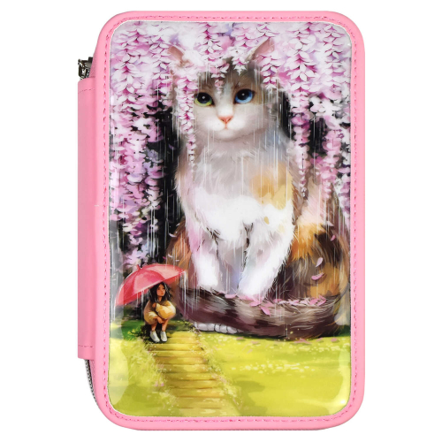 Пенал Феникс+, 13x20,5x7 см, искусственная кожа, ПВХ, полноцветная печать, без наполнения