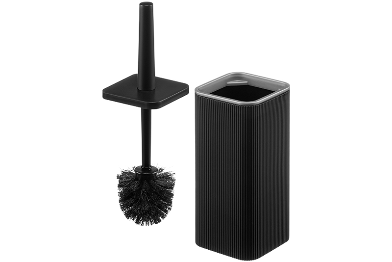 БЫЛО 344 руб! Ерш для унитаза 10,2х10,2х33,5 см черный/серебро (132758)