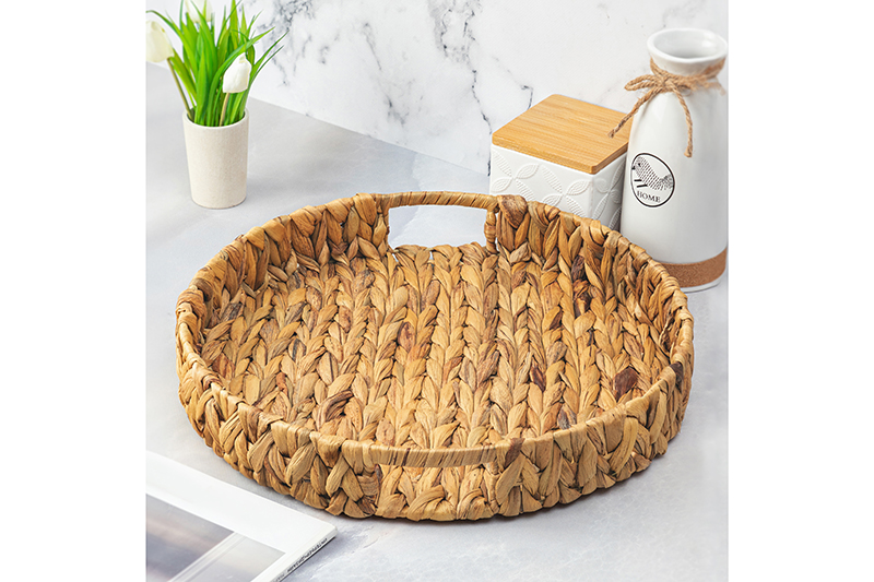 БЫЛО 1127 руб! Поднос плетеный 38*38*6 см с ручками