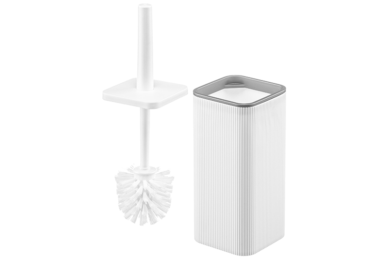 БЫЛО 344 руб! Ерш для унитаза 10,2*10,2*33,5 см белый/серебро (132658)