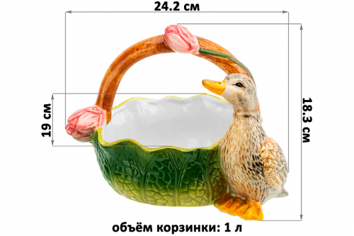 БЫЛО 2077 руб! Корзинка сервировочная 1 л 24,2*19*18,3 см 
