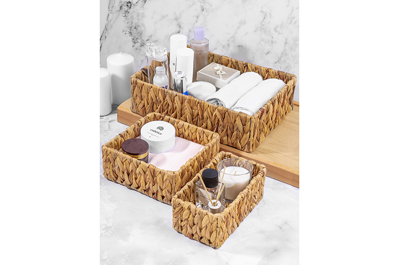 БЫЛО 2246 руб! Набор 3 плетеных корзин 36*26*10 см