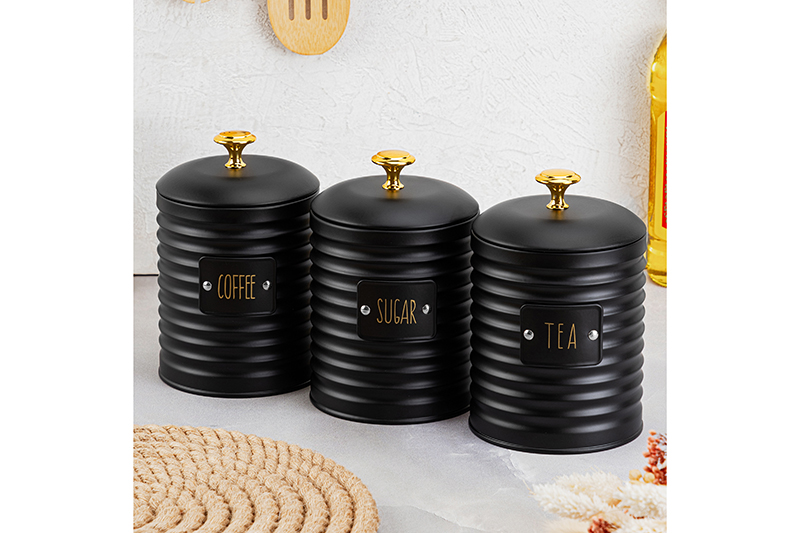 БЫЛО 1659 руб! Набор 3 банок для сыпучих продуктов 1 л 10,5*10,5*16 см