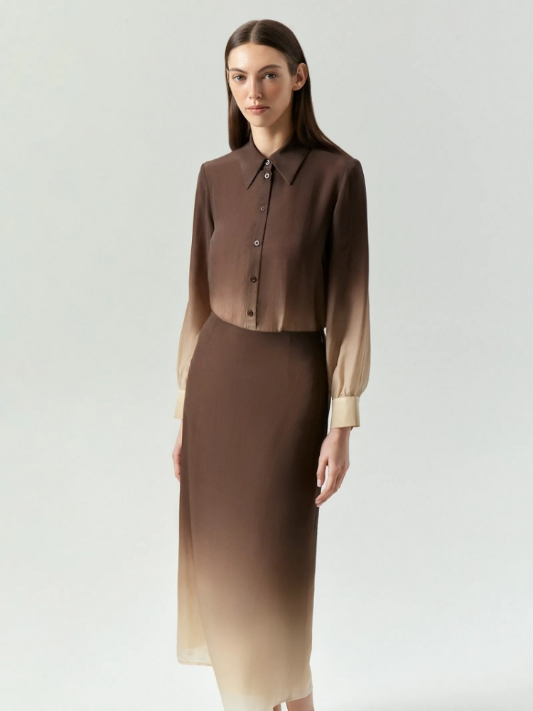 Рубашка с градиентом ,
100% вискоза ,