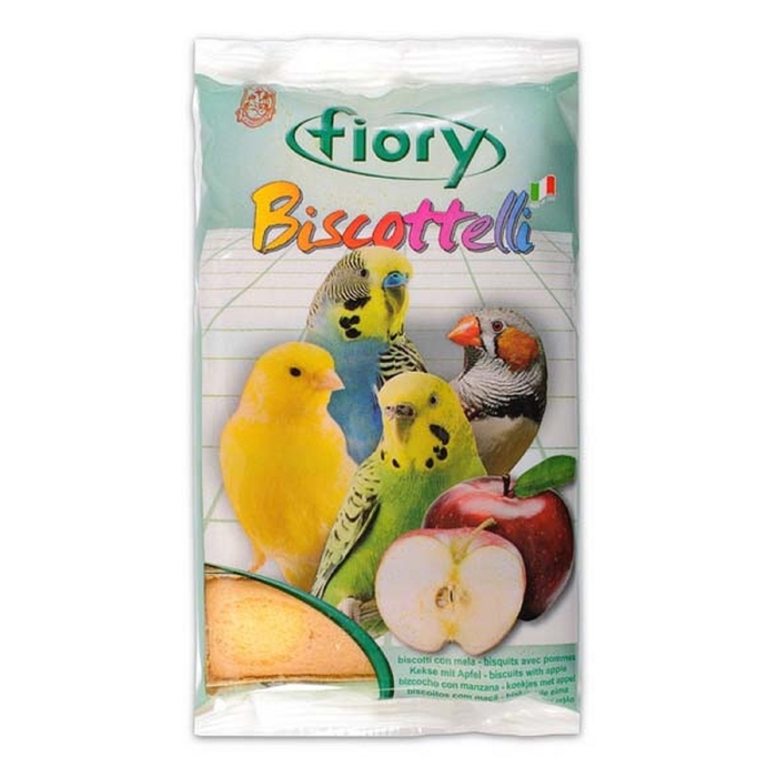Лакомство FIORY Biscottelli для птиц, бисквит, с яблоком, 30 г.