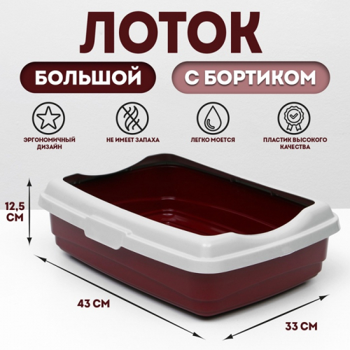 Лоток большой с бортиком Atlantis 