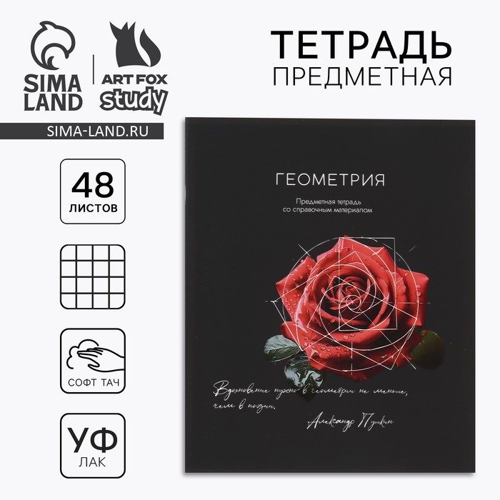 Предметная тетрадь 48 листов А5, на скрепке «Геометрия»