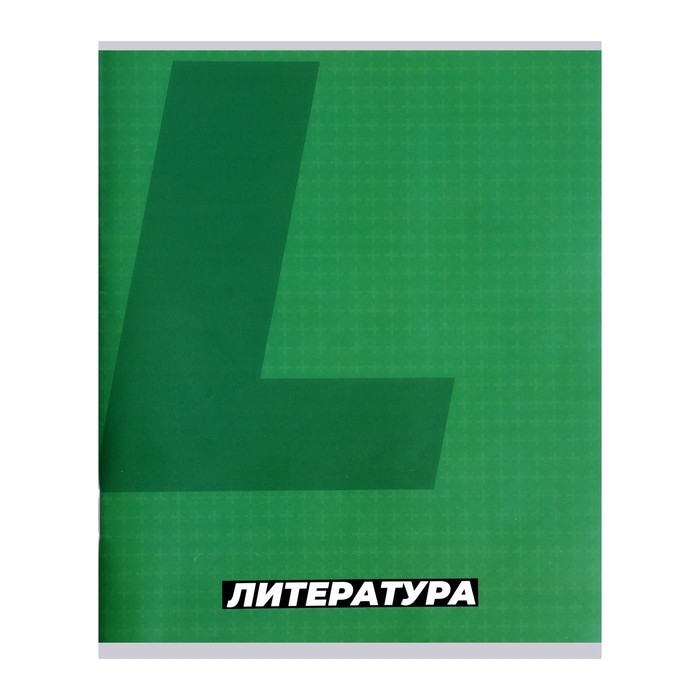 Тетрадь предметная 36 листов в линию, Calligrata «MonoTone. Литература», обложка мелованная бумага, серые листы