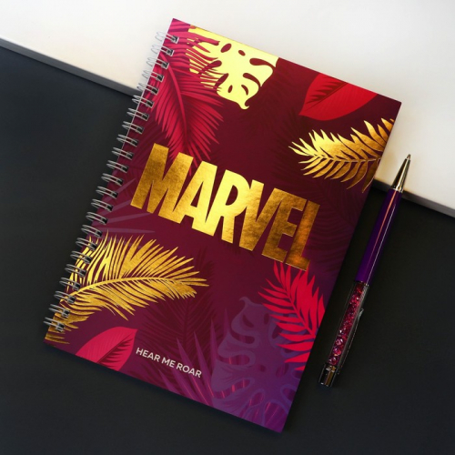Ежедневник Marvel А5, на гребне, 60 листов и ручка, Мстители