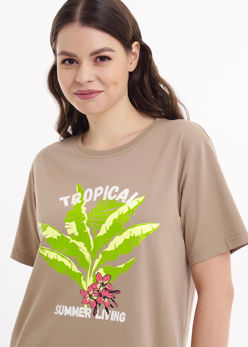 Ст.цена 1090р CLE LDR25-1168 Платье женское для дома LDR25-1168 св.коричневый