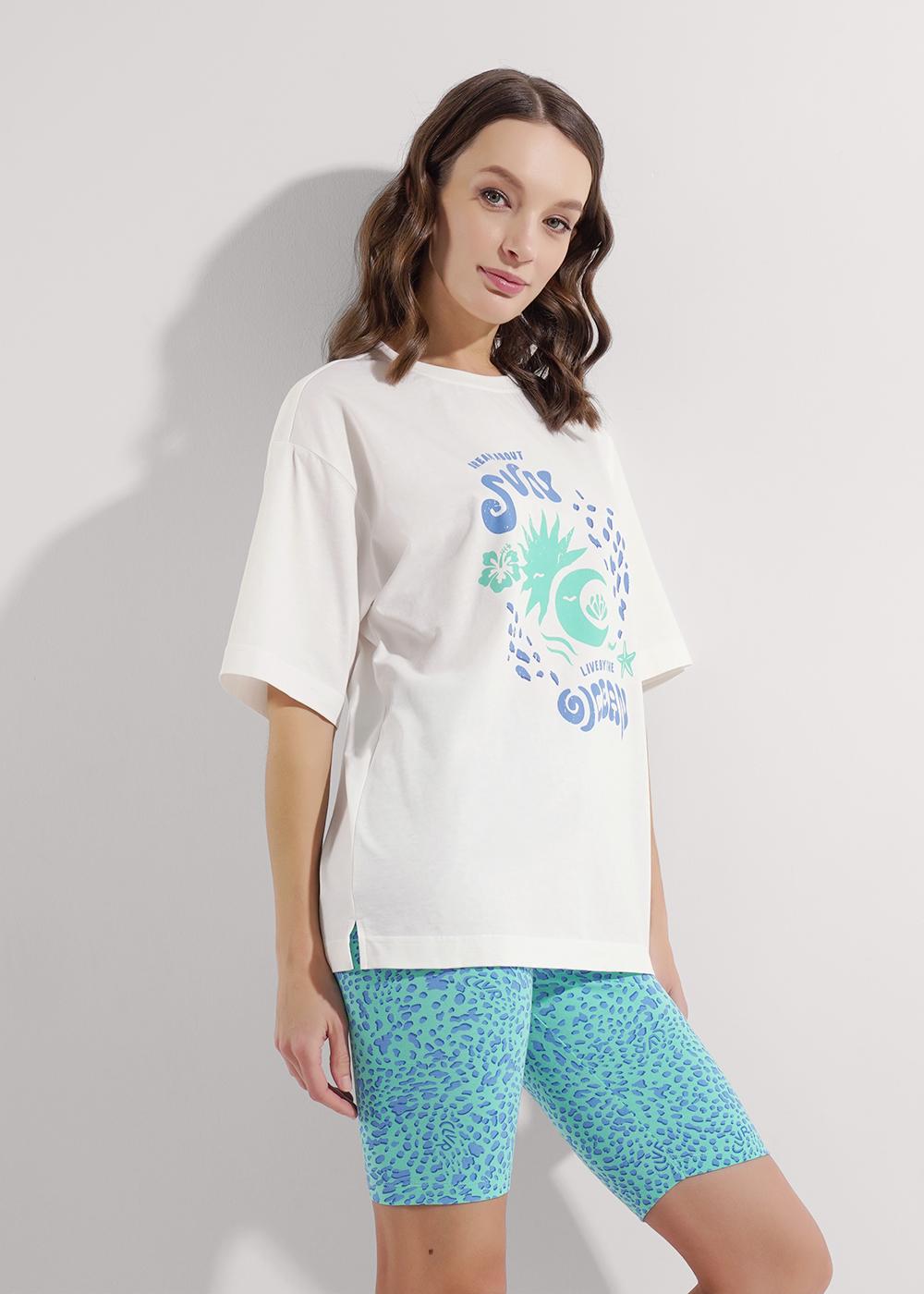 Ст.цена 1290р CLE LP25-1169/3 Пижама женская LP25-1169/3 молочный/св.зелёный