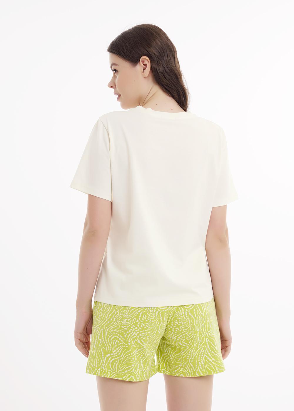 Ст.цена 590р CLE LSH25-1168/2у Шорты женские для дома LSH25-1168/2у горчичный/молочный