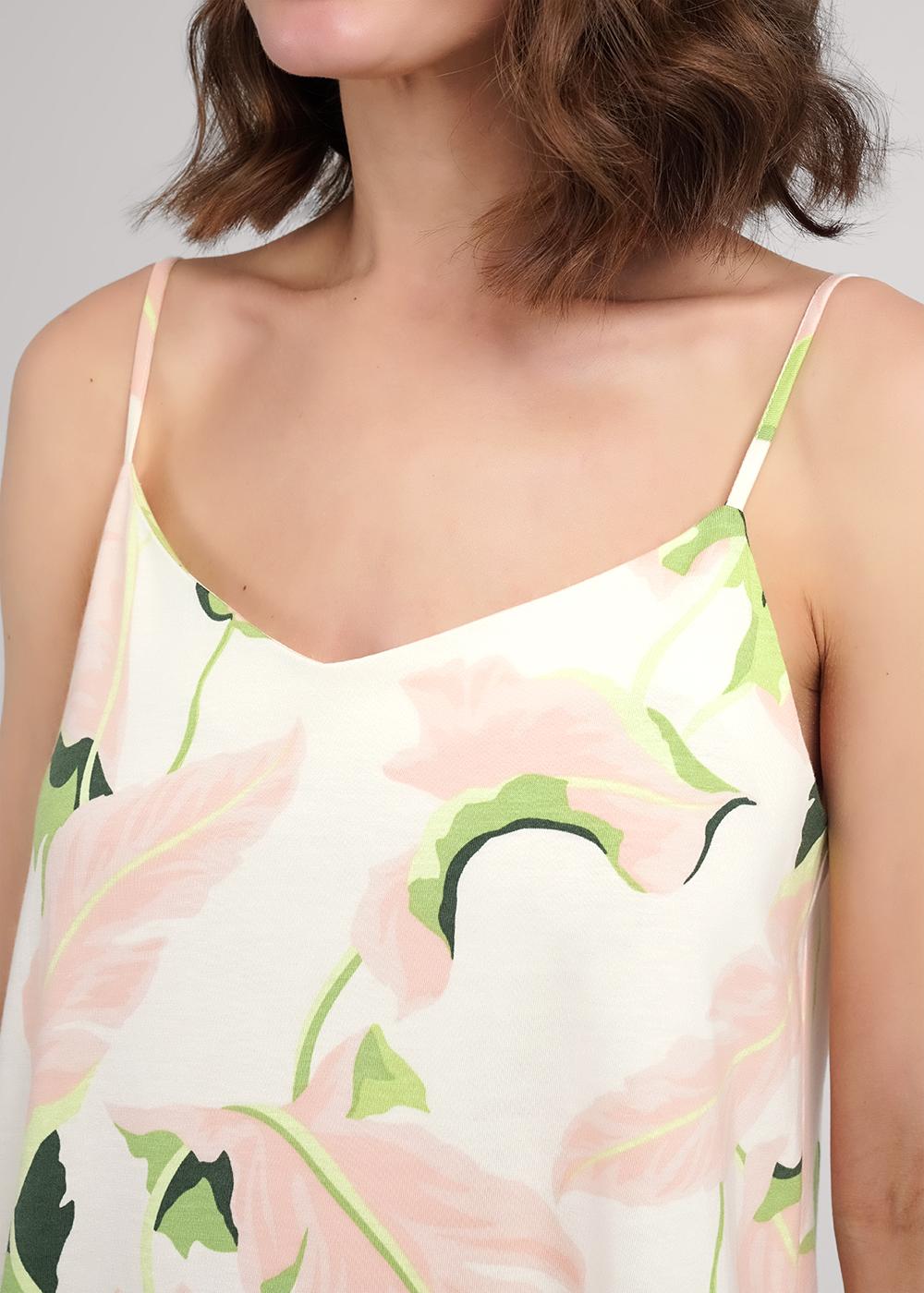 Ст.цена 990р CLE LS25-1111 Сорочка ночная женская LS25-1111 персиковый/св.зелёный