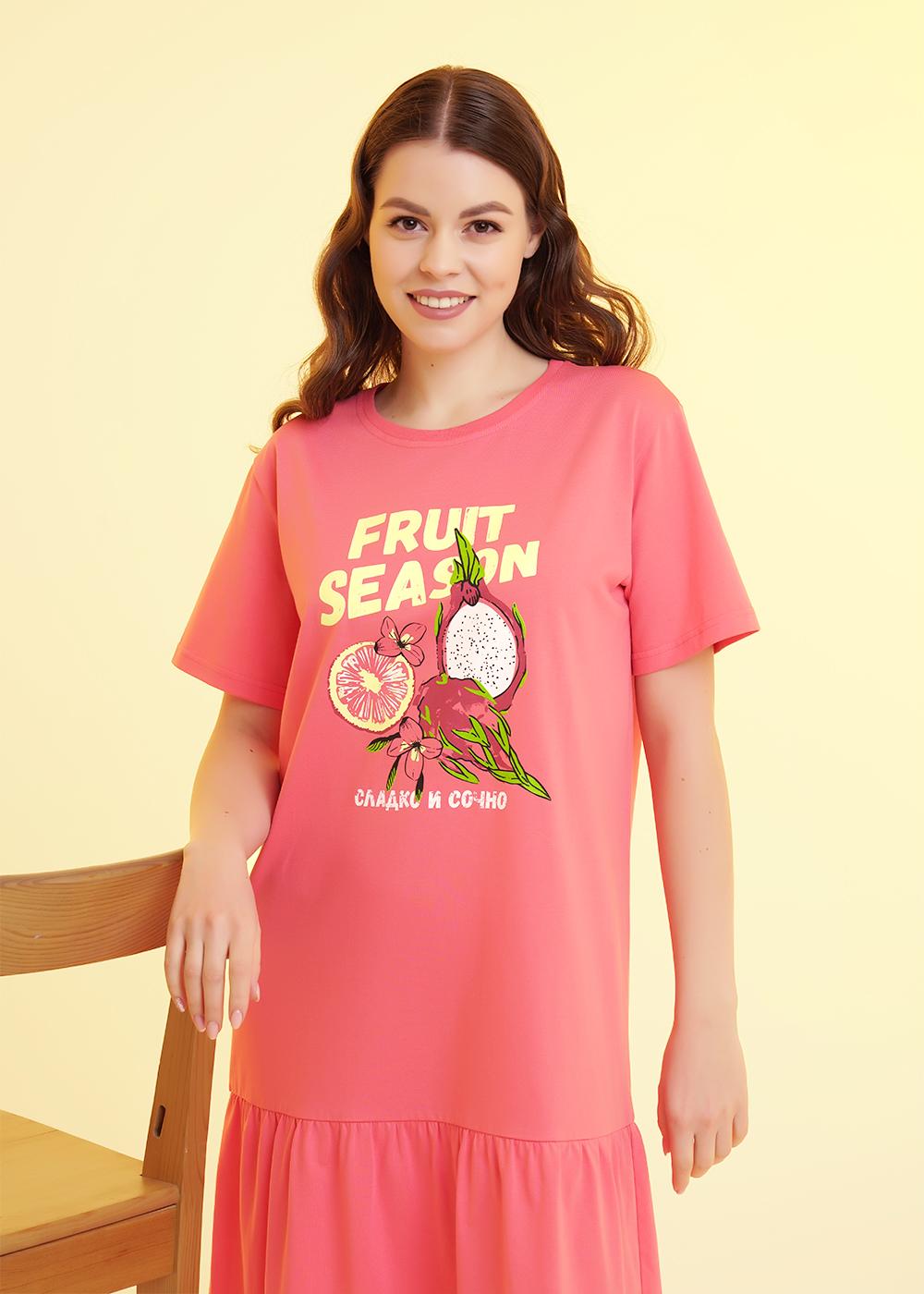 Ст.цена 1090р CLE LDR25-1168 Платье женское для дома LDR25-1168 св.красный