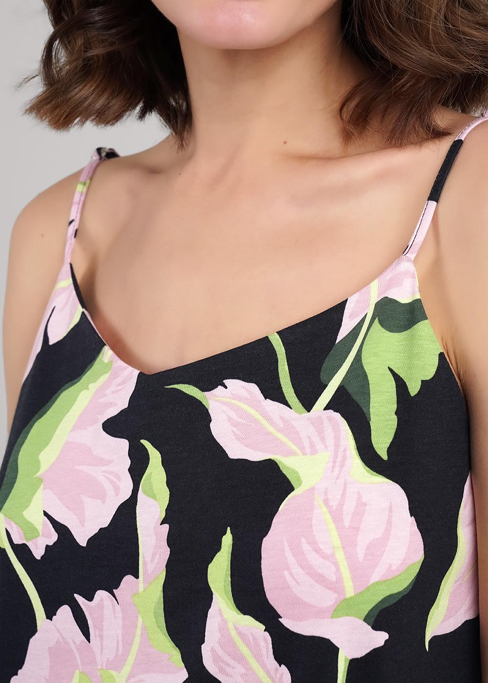 Ст.цена 990р CLE LS25-1111/1 Сорочка ночная женская LS25-1111/1 чёрный/розовый