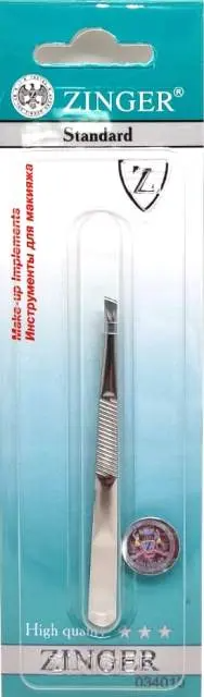 ZINGER Пинцет T-112S (86112-S) для бровей