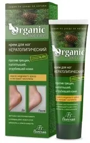 Ф-458/ Крем д/ног Organic Foot Care кератол. пр/трещин,натопт., огруб.кожи (100г).12