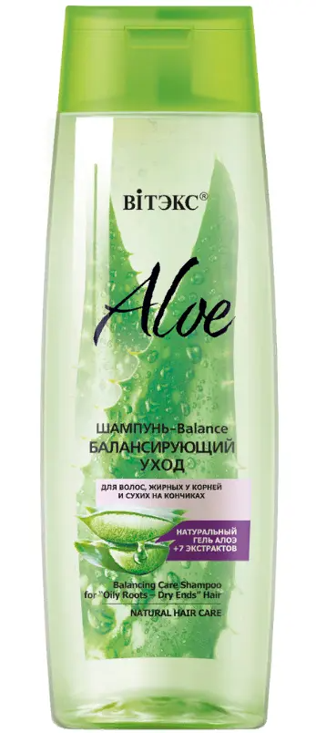 Витэкс Aloe +7 Экстрактов Шампунь-Balance Баланс. уход д/в жирн.у корней и сух.на кончиках (400мл).1