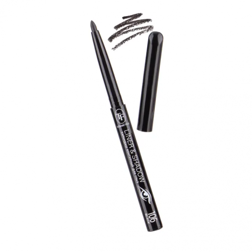 Triumpf CU-19 Карандаш автомат для ГЛАЗ Liner&Shadow №106 black/черный.(6)